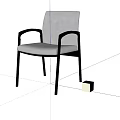 Modern Black Armchair With Metal Frame And Comfortable Upholstered Seat Design