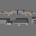 Factory Gate Residential Gate Entrance Gate Guard Security Pavilion 3d model