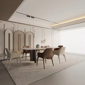 Modern dining table 3d model