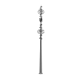 Industrial Equipment Pole Structure With Multiple Rings And Mounting Components