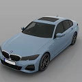 Light Blue BMW Sedan With Black Roof Modern Design And Stylish Wheels