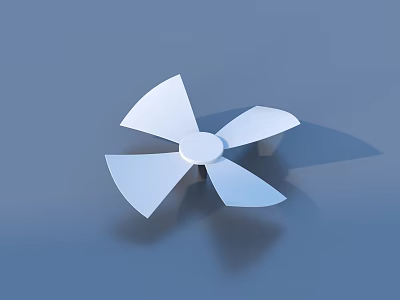 White Plastic Household Item With Fan Like Blades For Tabletop Decor 3d model