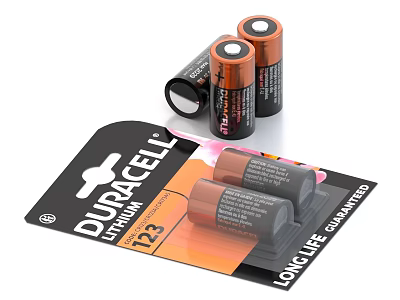 Duracell Lithium 123 Battery Pack with Secure Packaging and Long Life Guaranteed 3d model