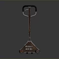 Industrial Rusty Red Metal Pallet Jack With Handle And Forks