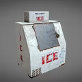 Kitchen Appliance White Ice Maker Featuring Worn Appearance Vintage Design Making Ice Efficiently 3d model
