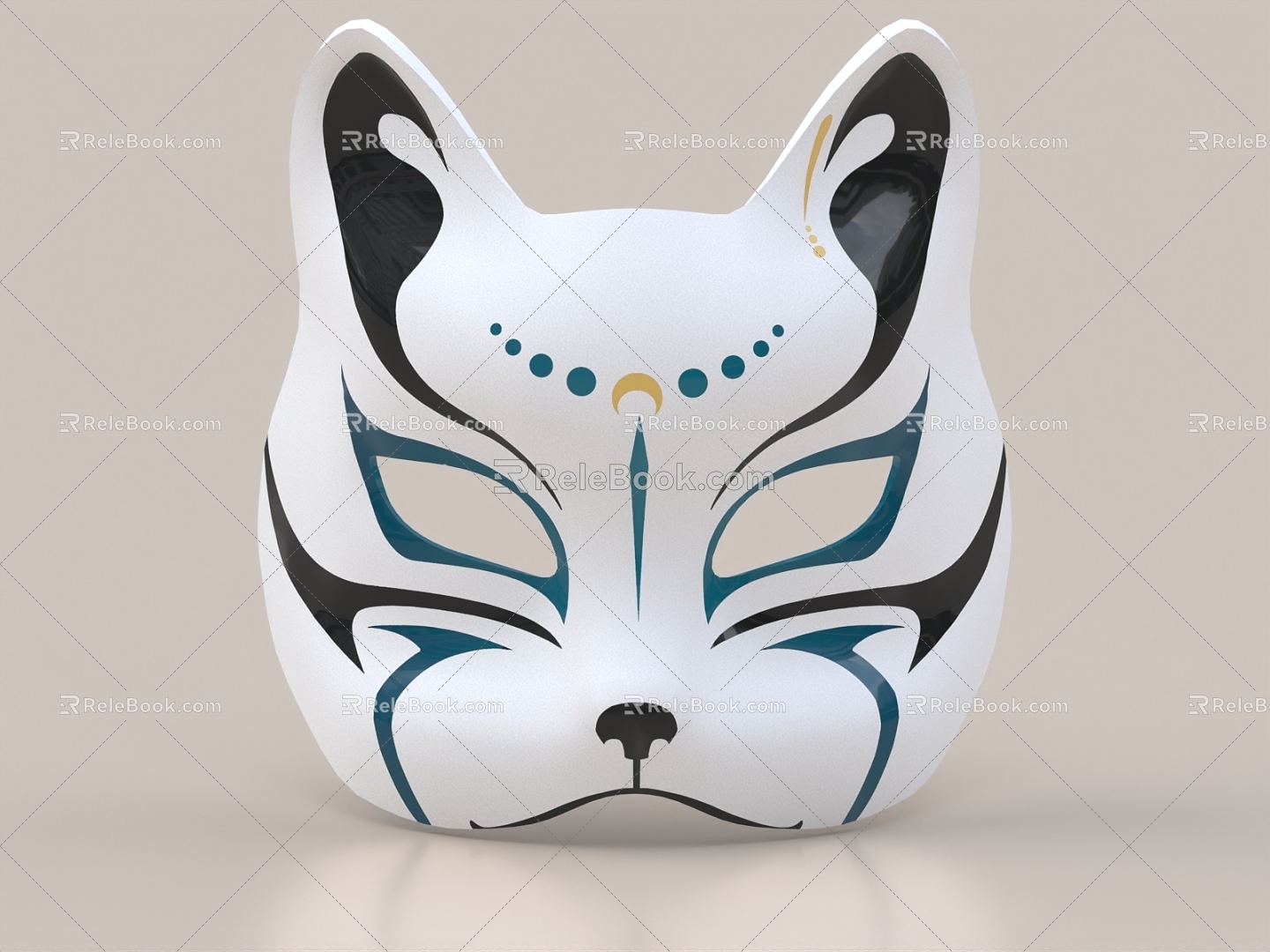 Mask Fox Mask Mask Face Decorative Ornaments Cat Mask Smokie Mask 3d model