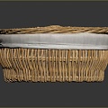 Modern Storage Basket Bamboo Basket Bamboo Basket Bamboo Blue 3d model