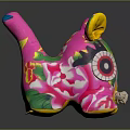 Colorful Decorative Furniture With Unique Eye Ear Design And Artistic Patterns