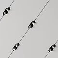 Sleek Black Modern Downlights And Spotlights With Track Mounted Design And Illuminated Lighting
