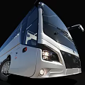 MAN Silver Bus With Large Windows And Modern Sleek Exterior Design 3d model