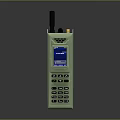 Green Digital Walkie Talkie With Antenna LCD Screen Scanning Function And Control Keypad