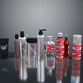 Various Cosmetic And Personal Care Product Bottles With Different Colors Shapes And Pump Dispensers