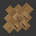 Wooden Doll Crafted From Interlocking Blocks Featuring Intricate Cubic Structure On Dark Background 3d model