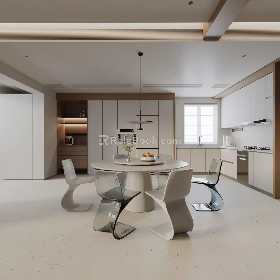 Modern table combination 3d model