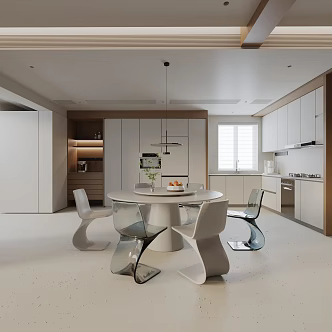 Modern table combination 3d model