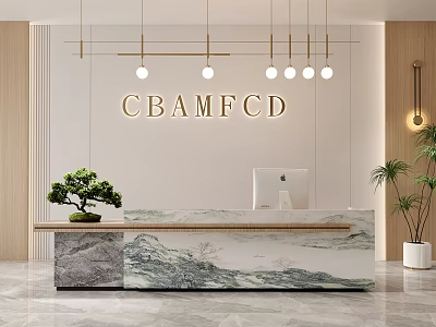 Modern Front Desk Company Front Desk Bar Front Desk Hotel Front Desk Office Front Desk Simple Front Desk 3d model