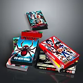 Stacked Colorful Comic Books With Spider Man And Superhero Covers