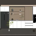 Modern Sideboard Simple Wine Cabinet Sideboard 3d model