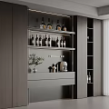 Modern Sleek Wine Cabinet With Built In LED Lights For Elegant Home Wine Storage
