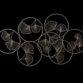 Stylish Modern Metal Wall Decor With Geometric And Floral Pattern Designs
