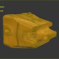Yellow Hardware Tool Mechanical Component With Durable Construction And Hole Design For Industrial Use 3d model