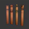 Modern Columns Classical Stone Columns Stone Columns Stone Columns 3d model
