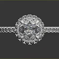 Sparkling Diamond Ring With Elegant Center Stone And Polished Metal Band Design