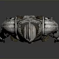 Weapons For Medieval Warrior With Decorative Armor And Battle Gear