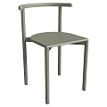 Modern Gray Dining Chair With Sleek Metal Legs And Simple Design