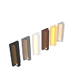 Pair of Golden Modern Wall Lamps with Sleek Metal Design on Grey Wall