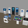 Intelligent display touch ATM interactive all-in-one machine automatic ticket machine service machine 3d model