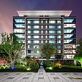 High-end real estate residential building exterior 3d model