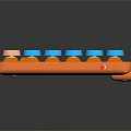 Cute Colorful Computer Keyboard With Smiley Face Keycaps And Orange Pink Blue Design
