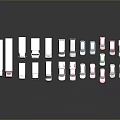 Various Colorful Toy Cars And Truck Models Arranged In A Row