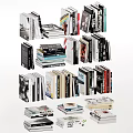 Assorted Books And Magazines Stacked With Colorful Covers Various Genres And Sizes