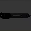 Tactical Submachine Gun With Mounted Scope Black Finish And Detachable Magazine
