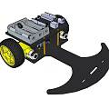 Smart Robotic Machine Featuring Large Wheels Chassis And Control System Components