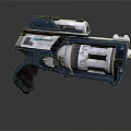 Blue And White Futuristic Sci Fi Gun Featuring Mechanical Design Advanced Tech And Modern Structure 3d model
