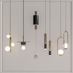 Modern chandelier metal chandelier combination 3d model