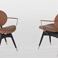 Modern Leisure Chairs with Multiple Colors Leather Fabric Upholstery and Metal Wooden Frame