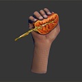 Gesture lemon pinch fruit advertising modeling advertising arm arm 3d model