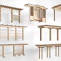 Different Wooden Pergola Designs Featuring Lattice Panels Roof Structures And Support Posts