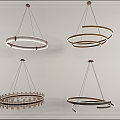 Minimalist chandelier 3D model 02 3d model