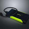 Portable External Hard Drive With USB Cable Black And Yellow For Computer Storage