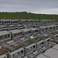 Birds Eye View Planning Of Modern Residential Area