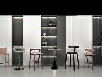 Bar Chair Single Seat Bar Stool 3d model