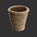 Ancient Ceramic Vessel With Cracked Surface Rustic Texture And Cylindrical Shape 3d model