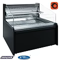 Commercial Display Equipment Black Showcase With Transparent Glass Door And Metal Shelves For Retail