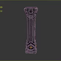 Detailed Automotive Part Featuring Cylindrical Shape Textured Design And Red Light Accents