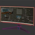 Modern Electronic Monitor Displaying 3D Modeling Software With Multiple Viewports And Tools